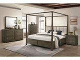 Gran Park Dark Cocoa 5-piece Queen Canopy Bedroom Set - Ornate Home