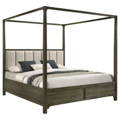 Gran Park Dark Cocoa California King  Canopy Bed - Ornate Home
