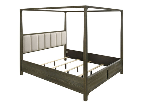 Gran  Park Dark Cocoa Eastern King Canopy Bed - Ornate Home