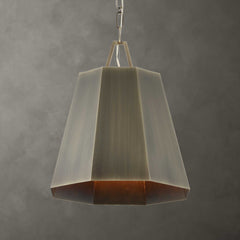 Granada Brass 1 Light Hexagon Pendant - Ornate Home