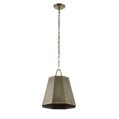 Granada Brass 1 Light Hexagon Pendant - Ornate Home