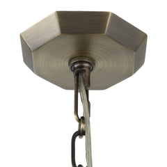 Granada Brass 1 Light Hexagon Pendant - Ornate Home
