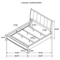 Granada Natural Pine California King Panel Bed - Ornate Home