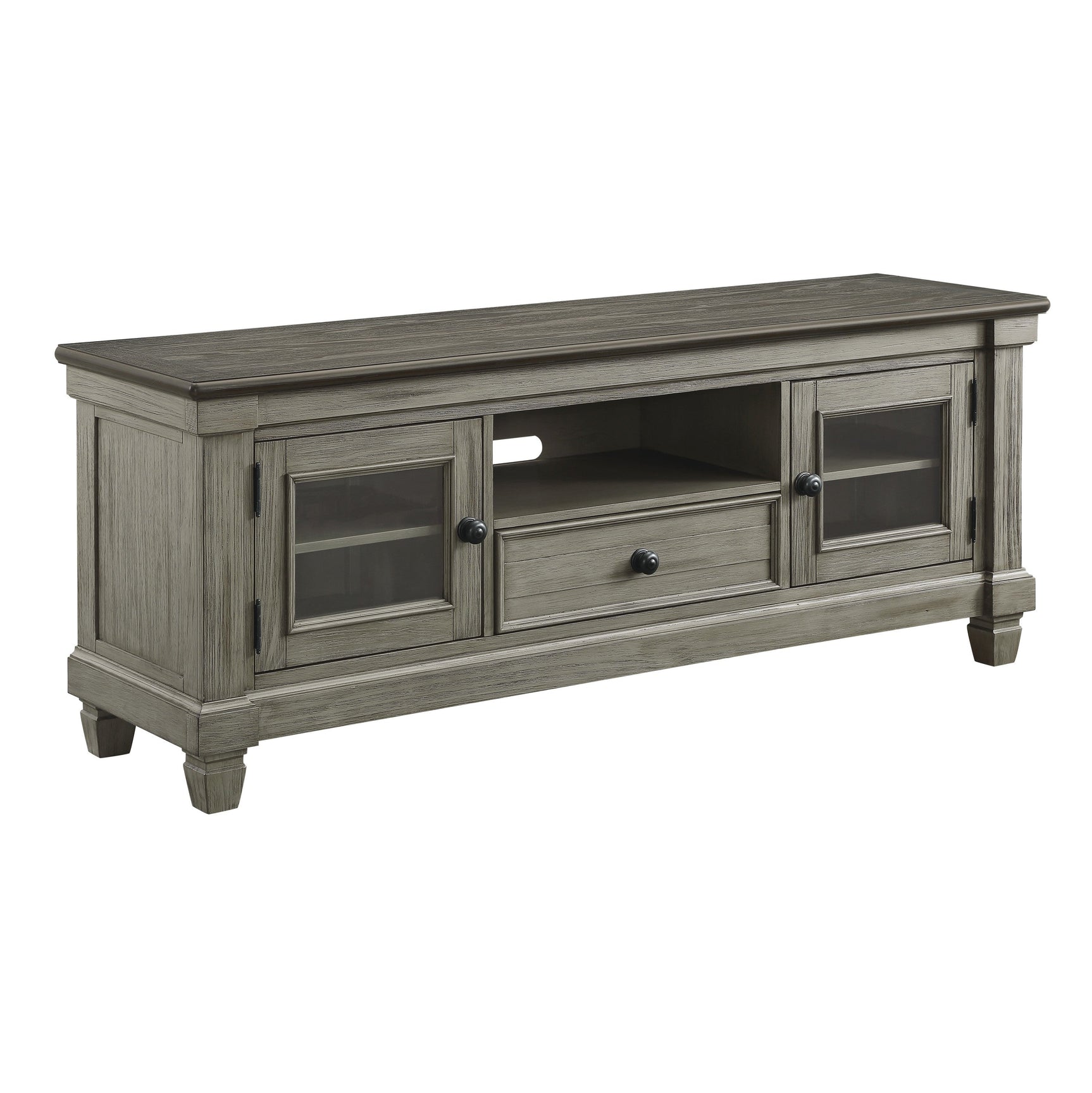 Granby Antique Gray 64" TV Stand - Ornate Home