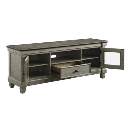 Granby Antique Gray 64" TV Stand - Ornate Home