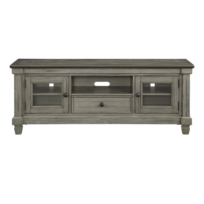 Granby Antique Gray 64" TV Stand - Ornate Home