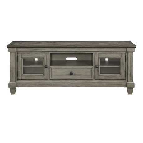 Granby Antique Gray 64" TV Stand - Ornate Home