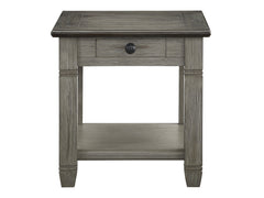 Granby Antique Gray End Table - Ornate Home