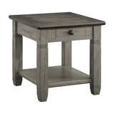 Granby Antique Gray End Table - Ornate Home