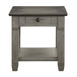 Granby Antique Gray End Table - Ornate Home
