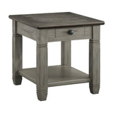 Granby Antique Gray End Table - Ornate Home