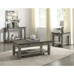 Granby Antique Gray End Table - Ornate Home