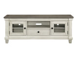 Granby Antique White 64" TV Stand - Ornate Home