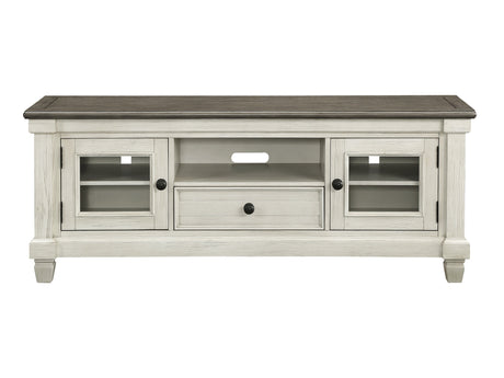 Granby Antique White 64" TV Stand - Ornate Home