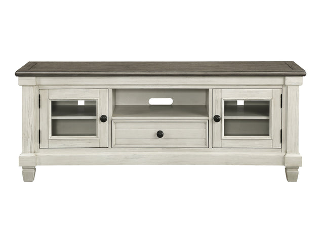 Granby Antique White 64" TV Stand - Ornate Home
