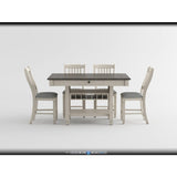 Granby Antique White And Rosy Brown Counter Height Table - Ornate Home