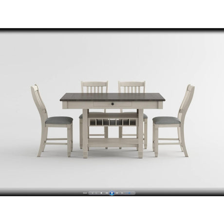 Granby Antique White And Rosy Brown Counter Height Table - Ornate Home