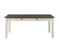 Granby Antique White And Rosy Brown Dining Table - Ornate Home