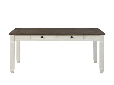 Granby Antique White And Rosy Brown Dining Table - Ornate Home