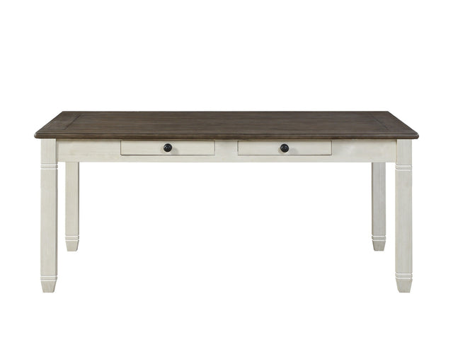 Granby Antique White And Rosy Brown Dining Table - Ornate Home