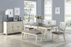 Granby Antique White And Rosy Brown Dining Table - Ornate Home