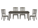 Granby Gray 5-piece Dinig Table Set (6 Drawers) - Ornate Home