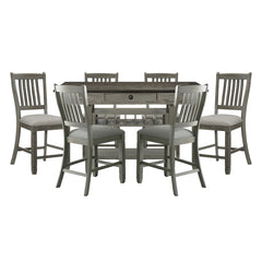 Granby Gray 7pc Dining Set - Ornate Home