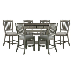 Granby Gray 7pc Dining Set - Ornate Home