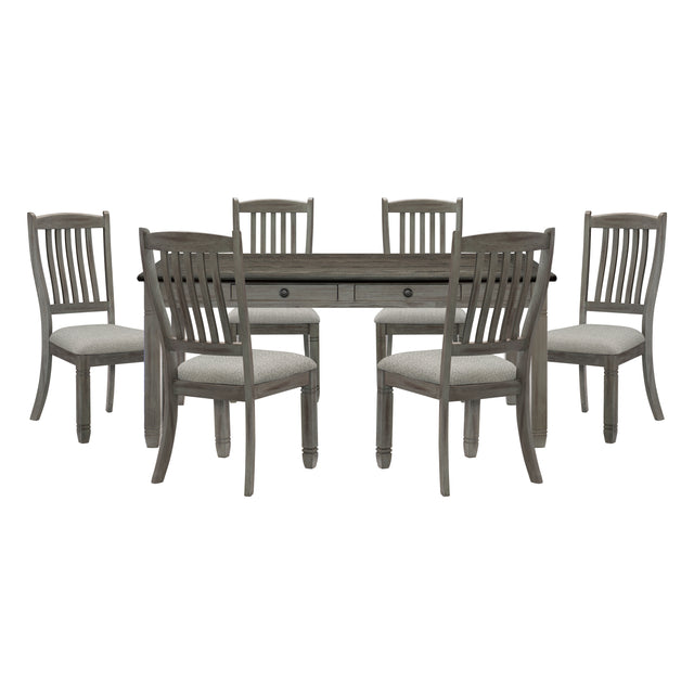 Granby Gray 7pc Dining Set - Ornate Home