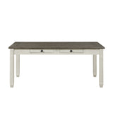 Granby Gray /Antique White/Rosy Brown 5-piece Dinig Table Set (6 Drawers) - Ornate Home