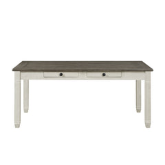 Granby Gray /Antique White/Rosy Brown 5-piece Dinig Table Set (6 Drawers) - Ornate Home