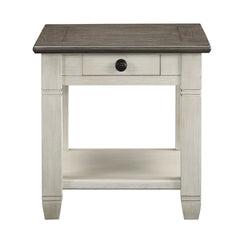 Granby Rosy Brown & Antique White End Table - Ornate Home