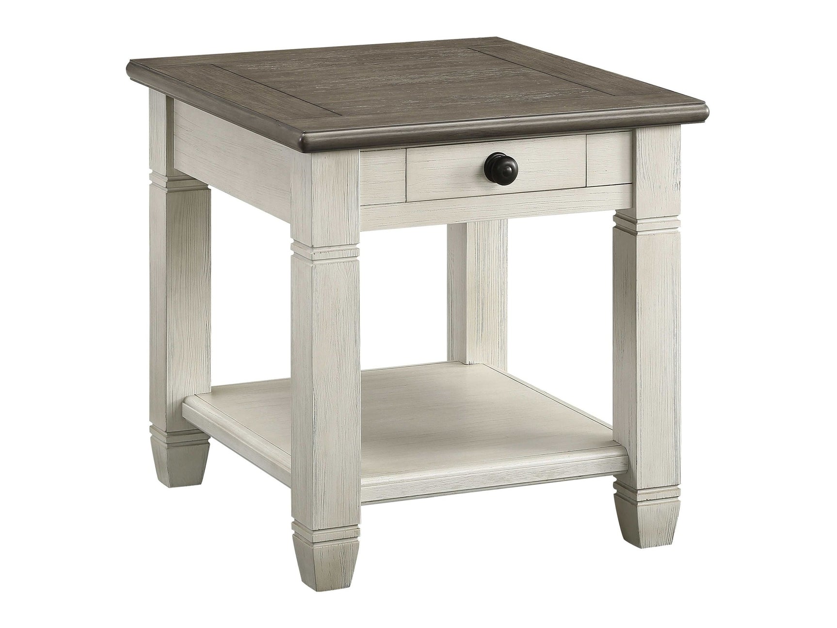 Granby Rosy Brown & Antique White End Table - Ornate Home