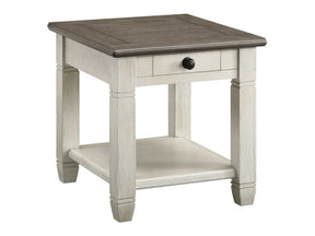 Granby Rosy Brown & Antique White End Table - Ornate Home