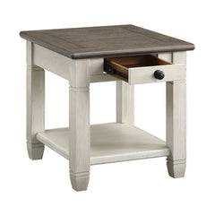 Granby Rosy Brown & Antique White End Table - Ornate Home