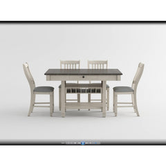 Granby Silver 5pc Dining Set - Ornate Home