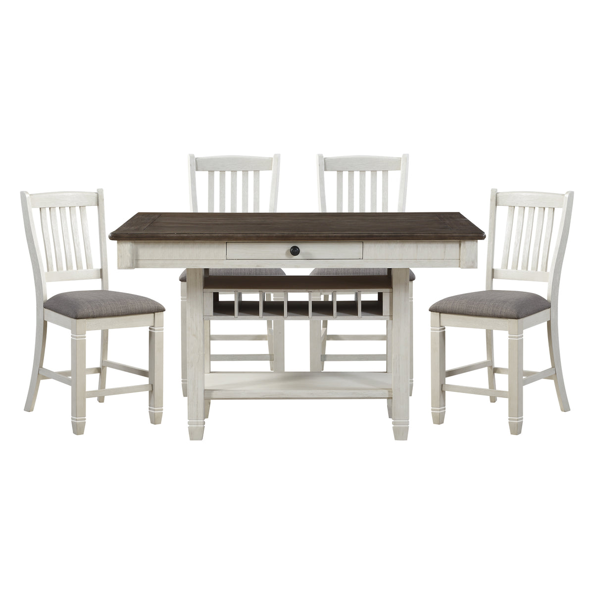 Granby Silver 5pc Dining Set - Ornate Home