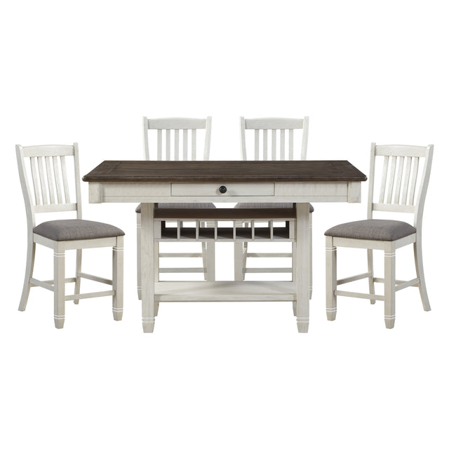 Granby Silver 5pc Dining Set - Ornate Home