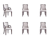 Grand 6-Piece Dining Chairs in Light Grey - Ornate Home
