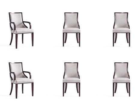Grand 6-Piece Dining Chairs in Light Grey - Ornate Home