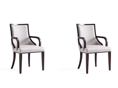 Grand Dining Armchair (set of 2) in Light Grey - Ornate Home