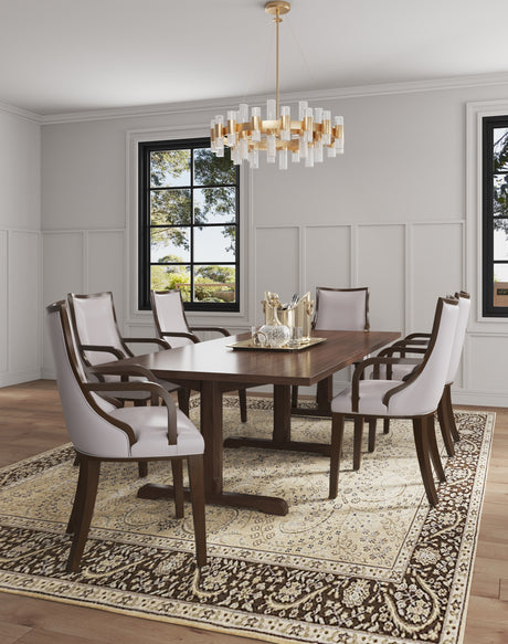 Grand Dining Armchair (set of 2) in Light Grey - Ornate Home