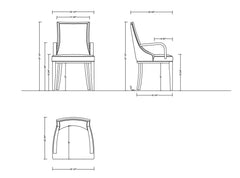 Grand Dining Armchair (set of 2) in Light Grey - Ornate Home