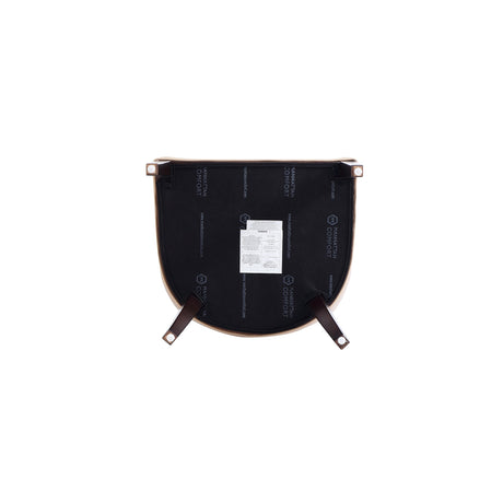 Grand Faux Leather and Velvet Dining Armchair in Tan - Ornate Home