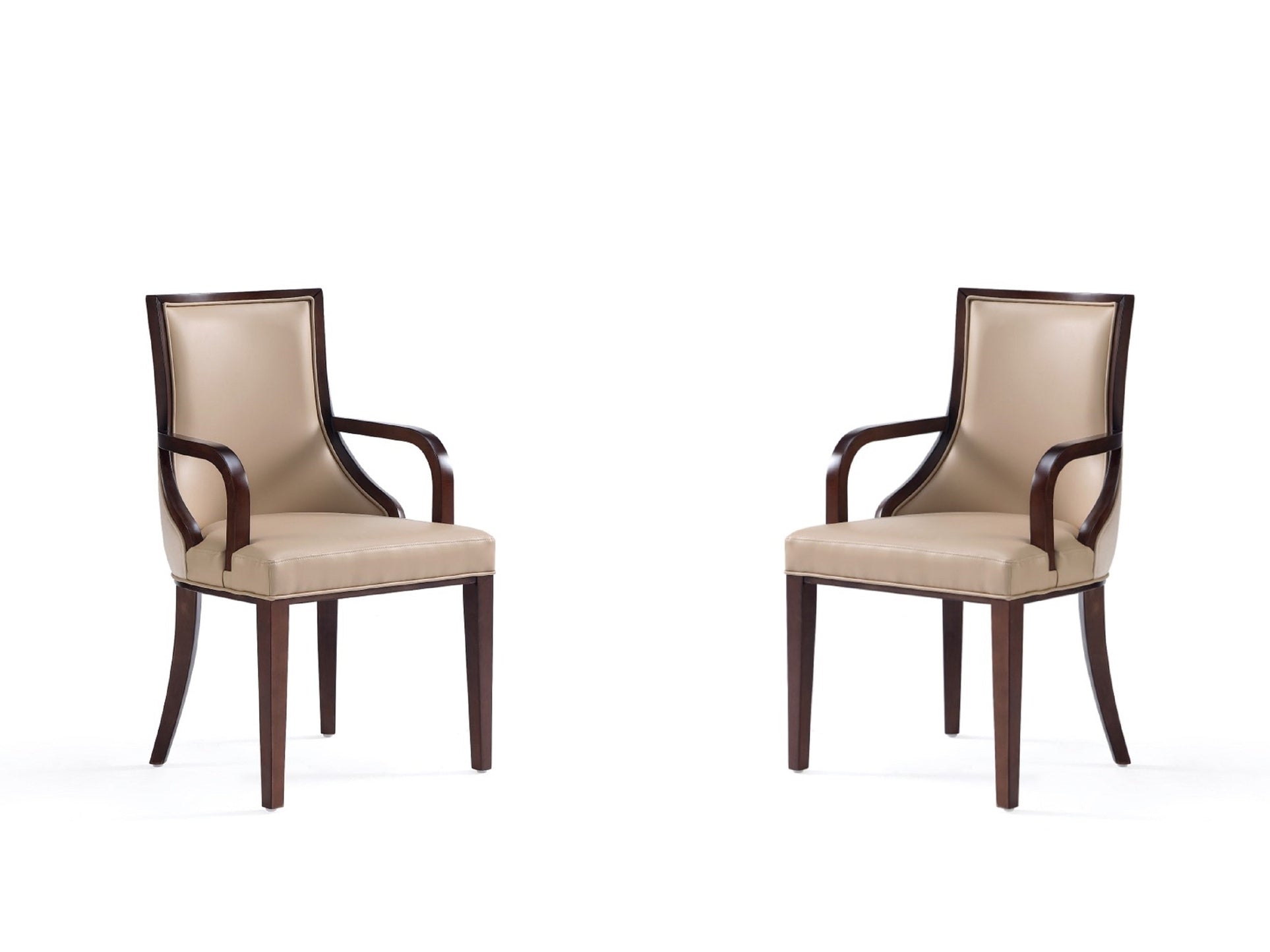Grand Faux Leather and Velvet Dining Armchair - Thumbnail 2