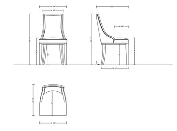 Grand Faux Leather and Velvet Dining Chair in Tan (set of 4) - Ornate Home