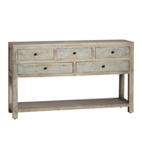 Grand Harbor Brown/Blue Console Table - Ornate Home