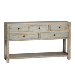 Grand Harbor Brown/Blue Console Table - Ornate Home