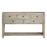 Grand Harbor Brown/Blue Console Table - Ornate Home