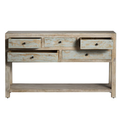 Grand Harbor Brown/Blue Console Table - Ornate Home